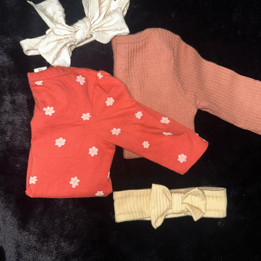 Baby Girl Orange/Pink/Cream/White bundle